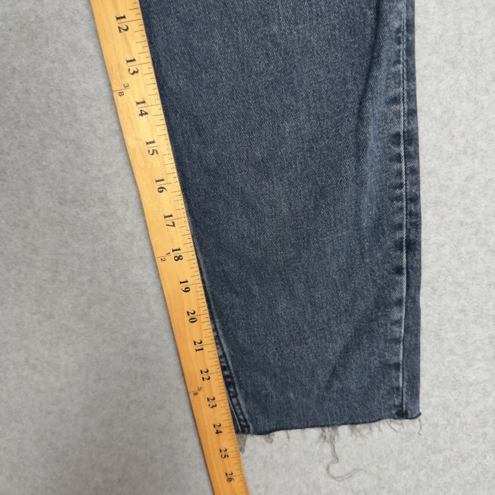 H&M Divided Mom Jeans High Waist Button Fly Raw Hem  US 2 - Picture 4 of 9